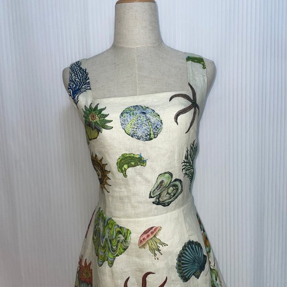 Alemais Sea Life Print Mini Dress - Cream - Picture 5 of 10